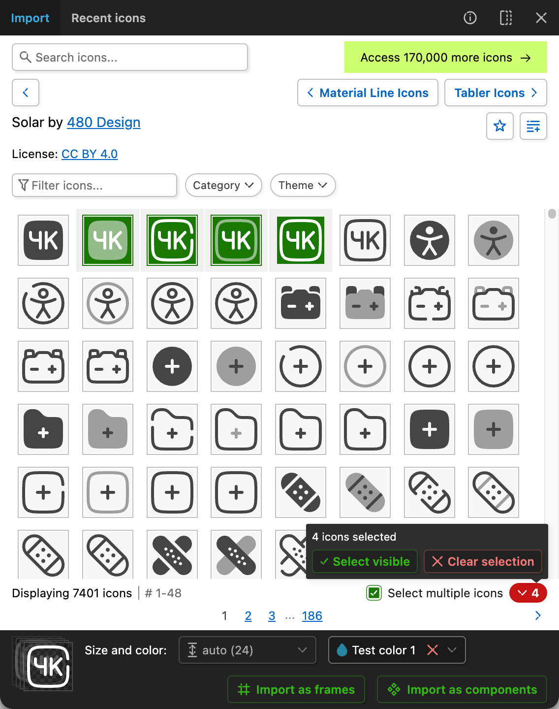 Iconify for Figma - multi-select